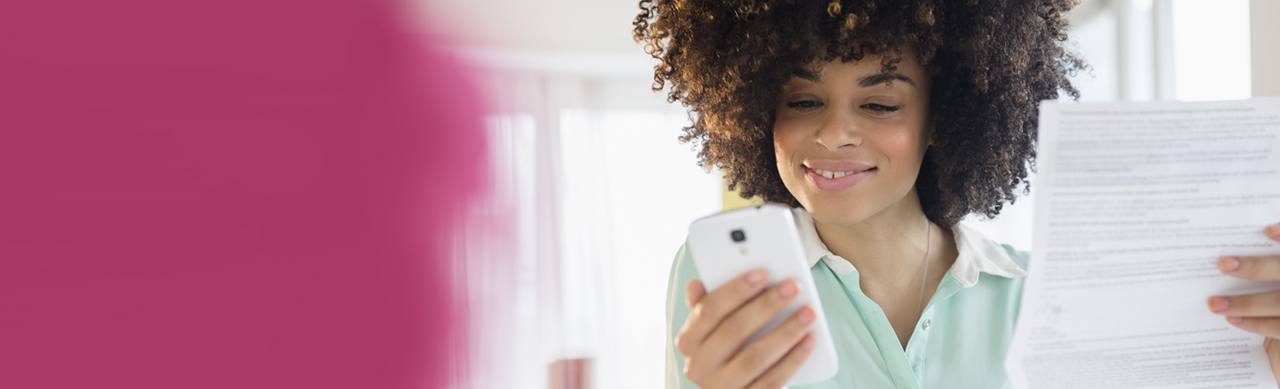 Lady Checking Her Cell Phone