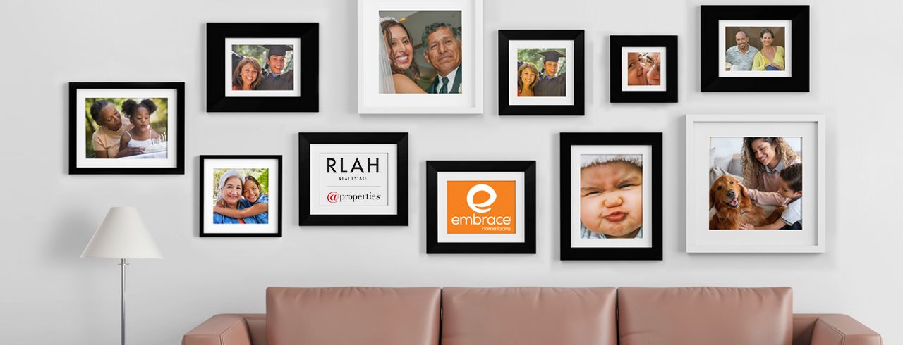Picture frames for embrace, RLAH, baby, and newly weds